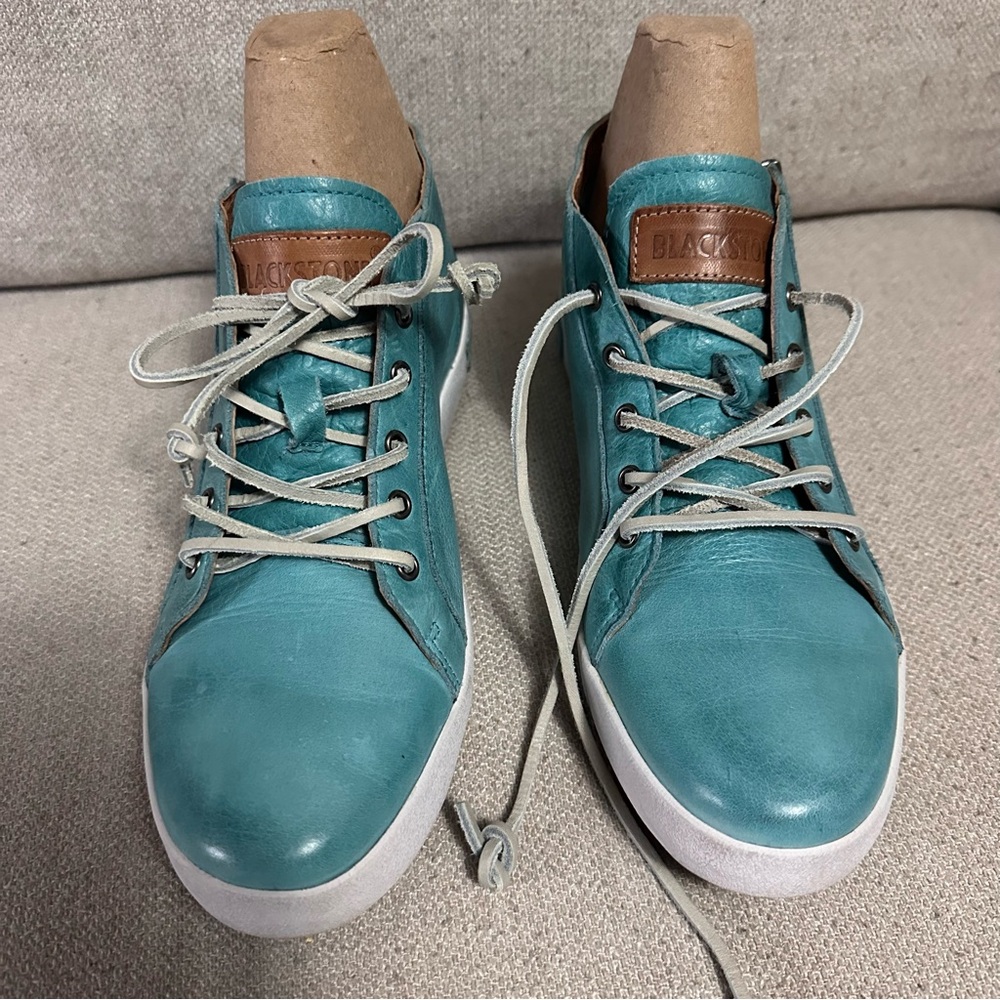 Blackstone JL24 Laguna Leather High Top Sneakers Zippers EUC Size EU 40, US 10 - Picture 3 of 12